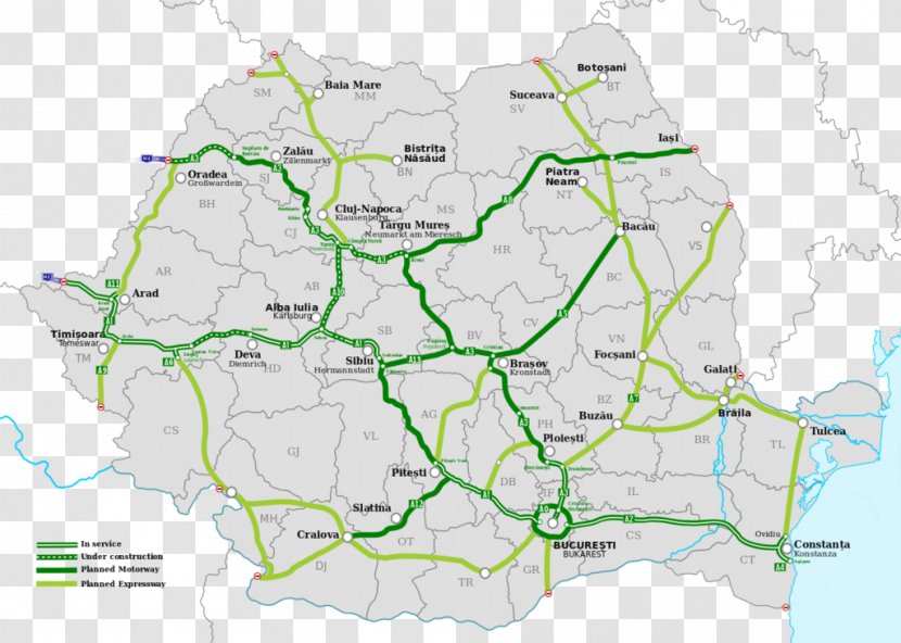 Rețeaua Rutieră Din România Bundesautobahn 3 A1 Motorway Controlled-access Highway Highways In Romania - Toll - Road Transparent PNG
