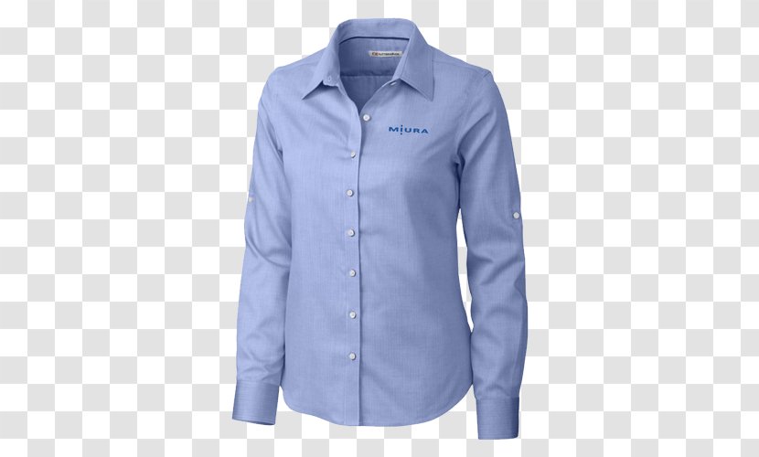 Dress Shirt Long-sleeved T-shirt - Electric Blue Transparent PNG