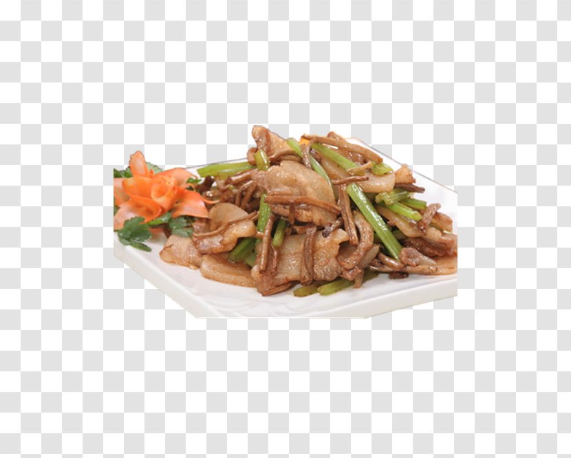 Bacon Twice Cooked Pork Salt-cured Meat - American Chinese Cuisine - Agrocybe Fried Image Transparent PNG
