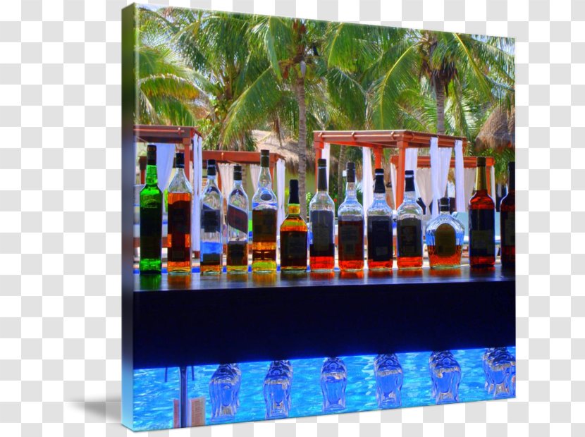 Majorelle Blue Garden Gallery Wrap Glass Canvas - Bar Ad Transparent PNG