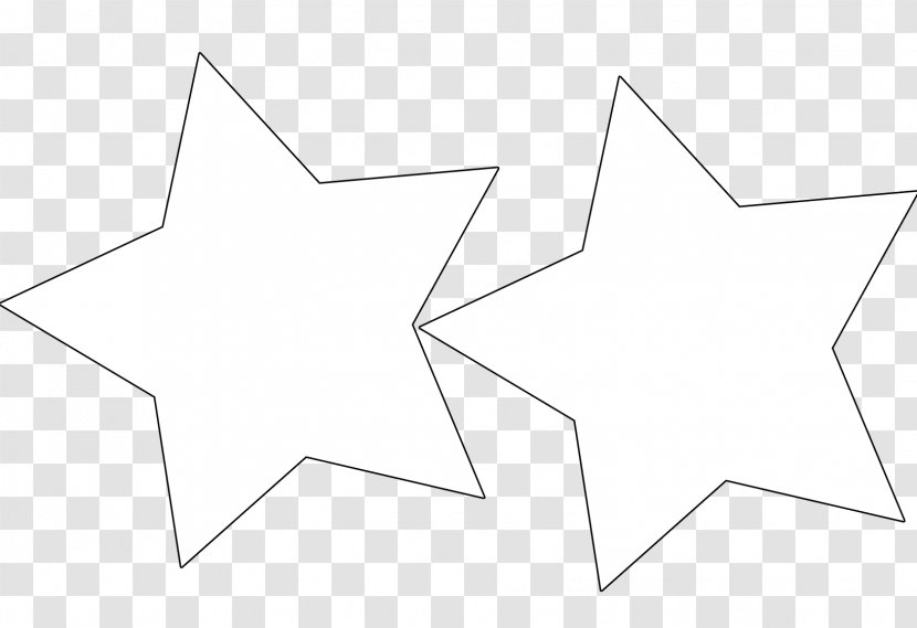 White Angle Area Pattern - Black And - Star Template Large Transparent PNG