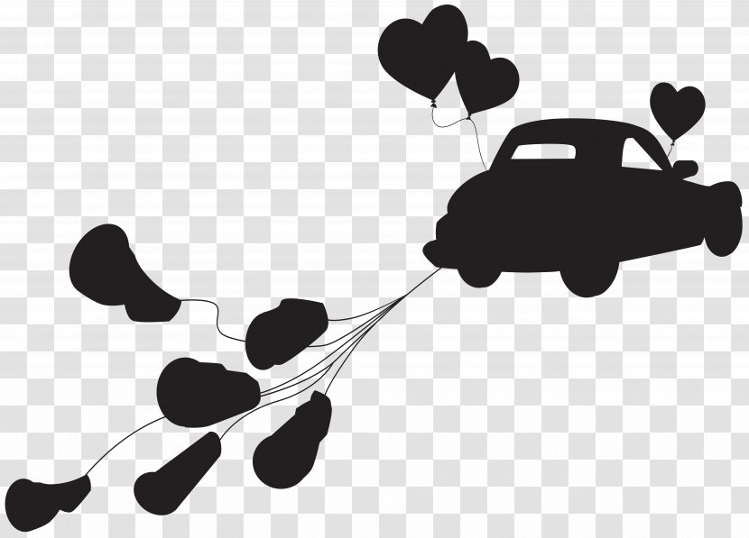 Marriage Silhouette Clip Art - Just Married - Wedding Car Transparent PNG