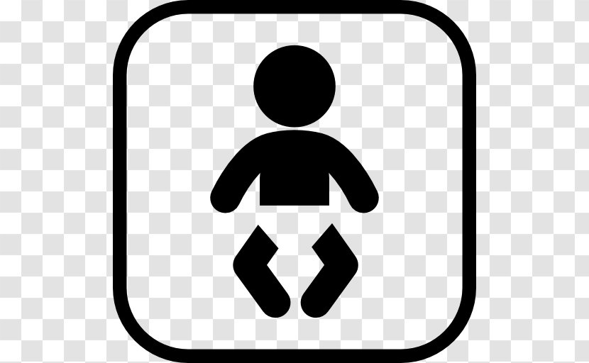 Symbol Child - Black And White - Baby Sign Transparent PNG
