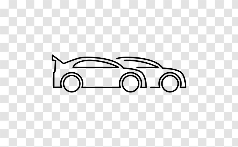 Car Auto Racing Drawing - Silhouette Transparent PNG