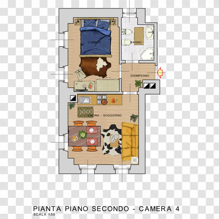 Floor Plan House Living Room Furniture - Bedroom Transparent PNG