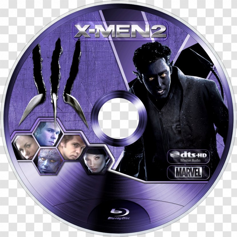 Blu-ray Disc Compact X-Men Film YouTube - Purple - X2 Transparent PNG