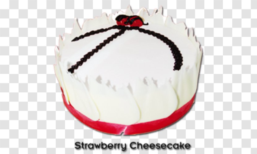 Cheesecake Birthday Cake Decorating Cream - Strawberry Flower Transparent PNG