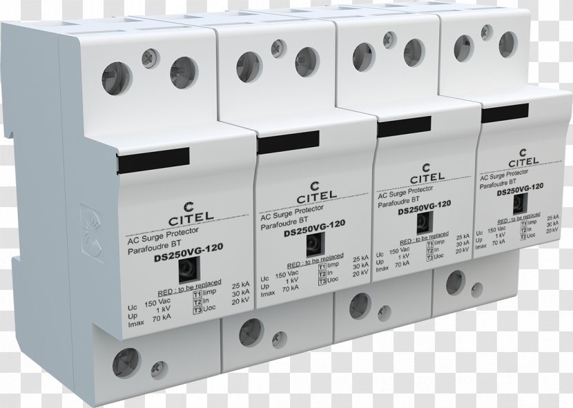 Circuit Breaker Overvoltage Surge Protector Gasableiter CITEL-2CP SA - Citel2cp Sa Transparent PNG