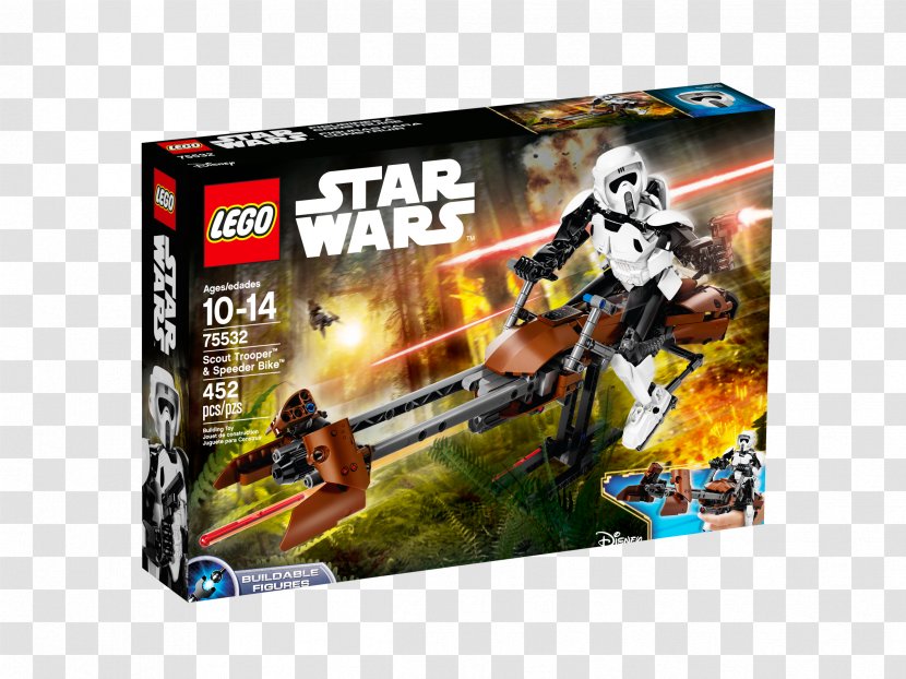 Clone Trooper Speeder Bike Lego Star Wars Imperial Scout - 75532 Transparent PNG