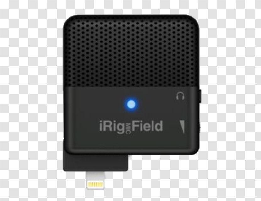 Audio Microphone IK Multimedia IRig Field Apple Kondenzátormikrofon - Electronic Device - Studio Transparent PNG