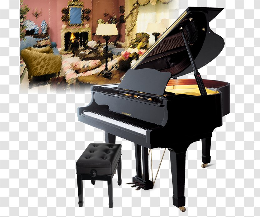 Grand Piano Kawai Musical Instruments Digital - Flower Transparent PNG