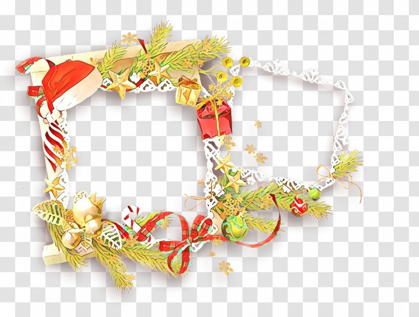 Christmas And New Year Background - Garland - Fashion Accessory Flower Transparent PNG