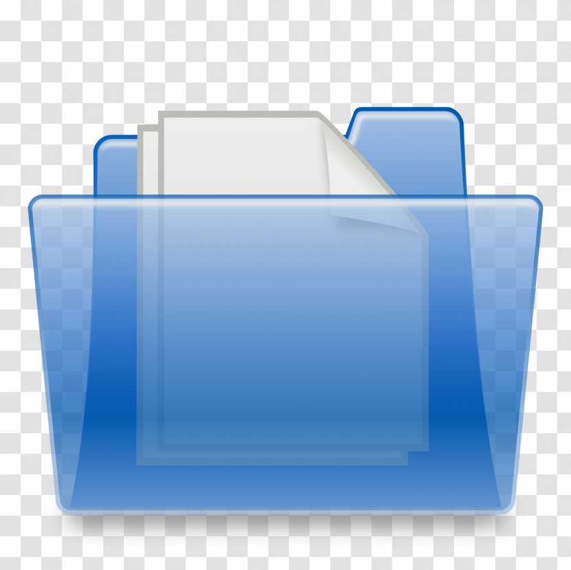 Icon Directory Archive - Blue - Folder Image Transparent PNG
