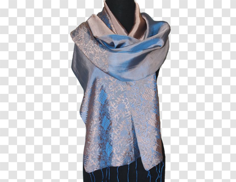 Turquoise Neck SPECIAL SALE!!! Fandori Silk Scarf With Contrasting Color - One Size StoleSilk Transparent PNG