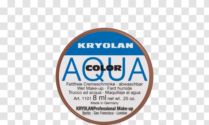 Kryolan Aqua Color Cosmetics Blue - Aquacolor Transparent PNG