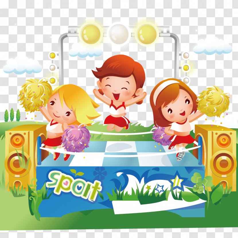 Dance Child Clip Art - Flower - Jump Cheerleading Transparent PNG