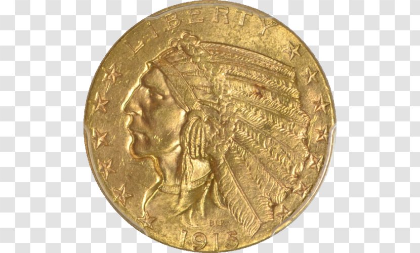 Gold Coin Indian Head Pieces Half Eagle - As An Investment Transparent PNG