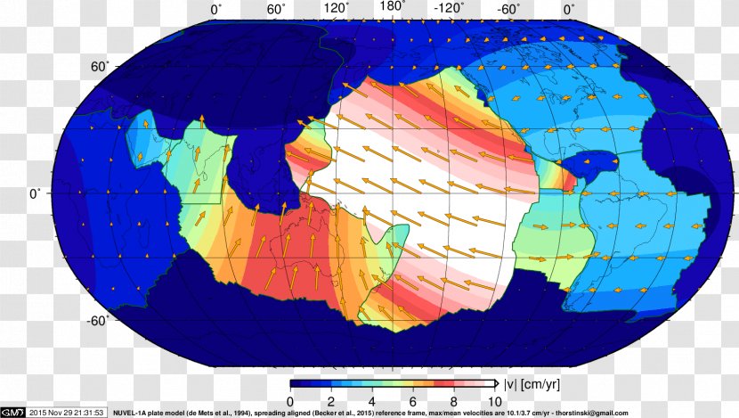 Earth Plate Tectonics Plaatgrens NUVEL - Geophysics Transparent PNG