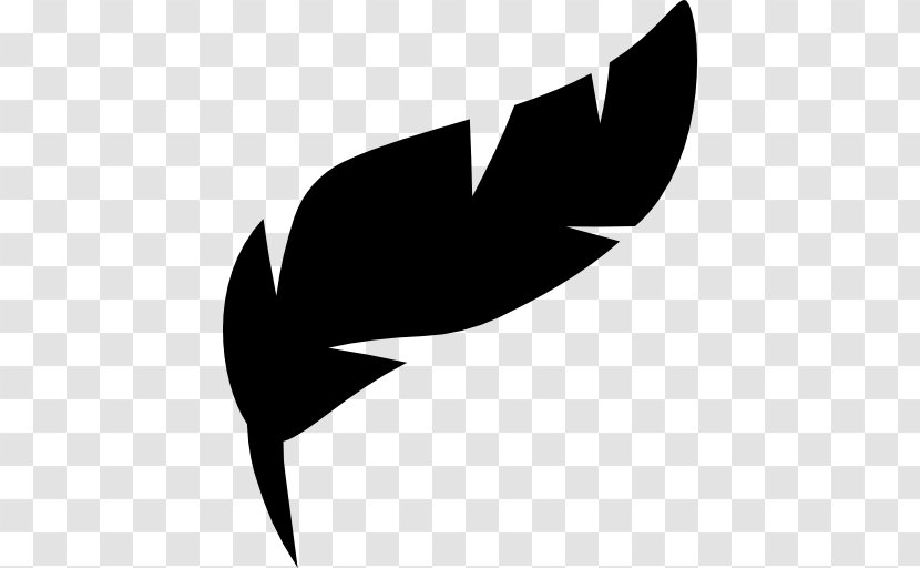 Feather - Plant - Black And White Transparent PNG