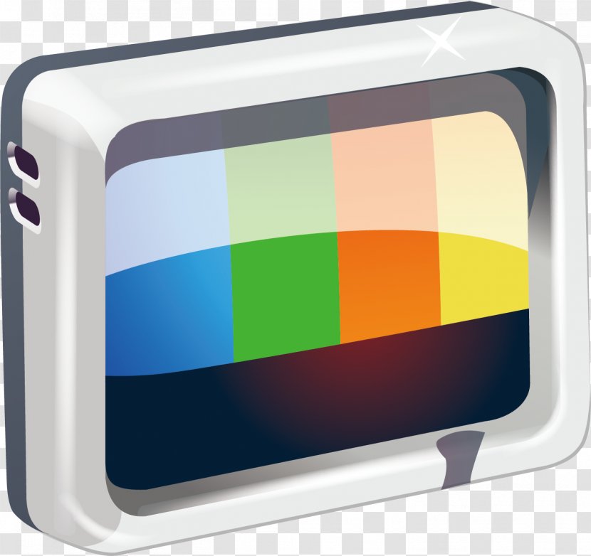Television Adobe Illustrator - Yellow - TV Vector Material Transparent PNG