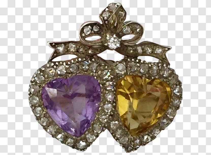 Amethyst Gemstone Jewellery Brooch Clothing Accessories Transparent PNG