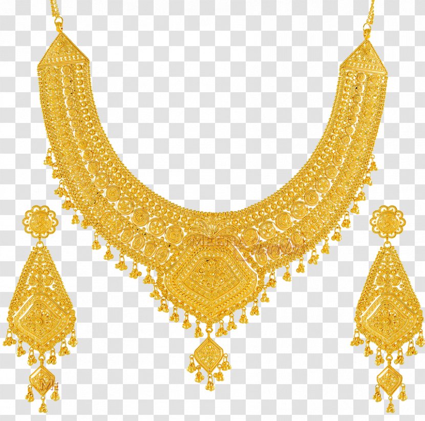 Earring Jewellery Necklace Bride Indian Wedding Clothes - Fashion Accessory - Gold Chain Transparent PNG