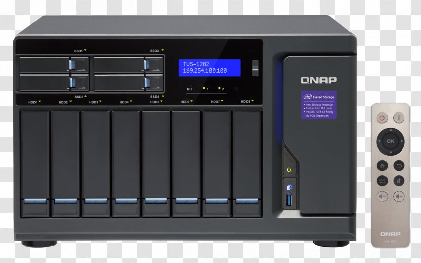 Intel QNAP TVS-1282T Network Storage Systems - Stereo Amplifier - NAS DT TVS-1282T-I7-64G 12BAY 3 4GHZQC 64GB DDR4 4XGBE 2XTHB 5XUSB3.0 INIntel Transparent PNG