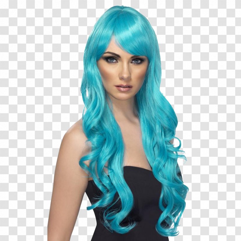 Wig Hair Coloring Costume Party Bangs - Aqua Transparent PNG