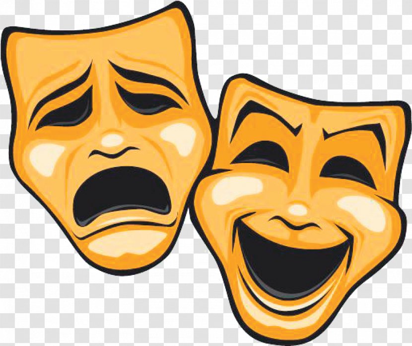 Mask Theatre Tragedy Comedy - Dinner Cliparts Transparent PNG