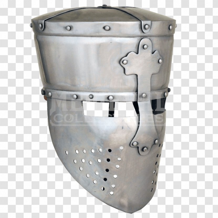 Middle Ages Crusades Great Helm Components Of Medieval Armour Knight - Historical Reenactment Transparent PNG