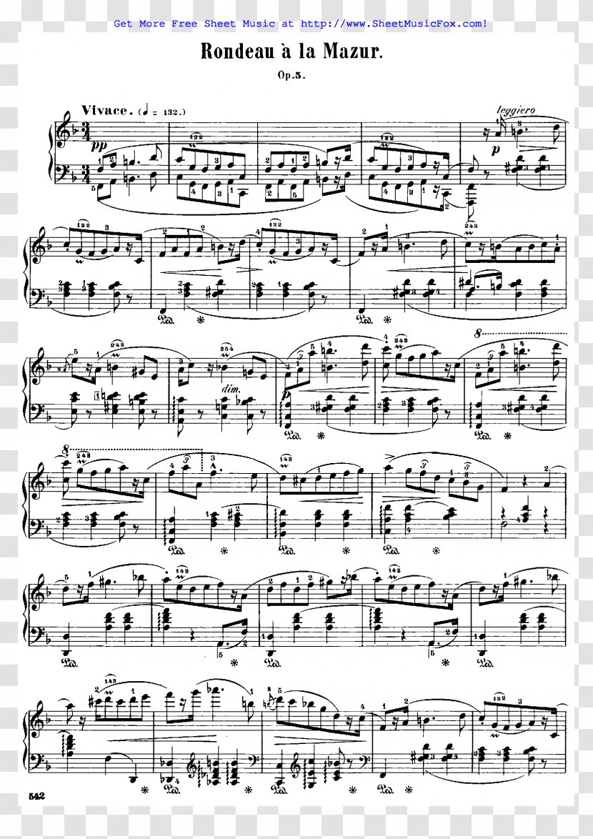 Moonlight Sonata (Sheet Music) Piano No. 14 - Flower Transparent PNG