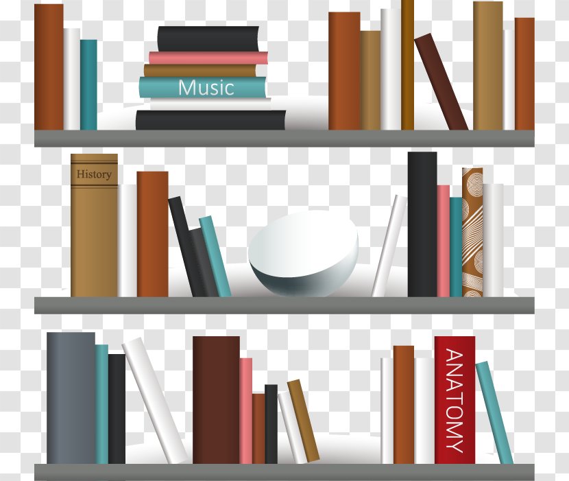 Shelf Bookcase Illustration - Self Help Book - Vector Books Transparent PNG