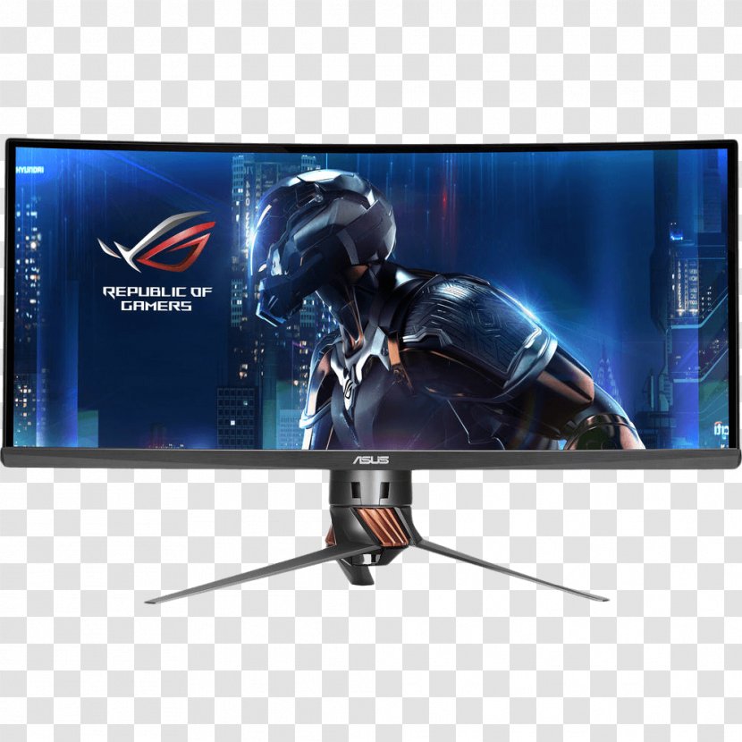 Computer Monitors ASUS PG258Q 21:9 Aspect Ratio Nvidia G-Sync Liquid-crystal Display - Led Backlit Lcd Transparent PNG