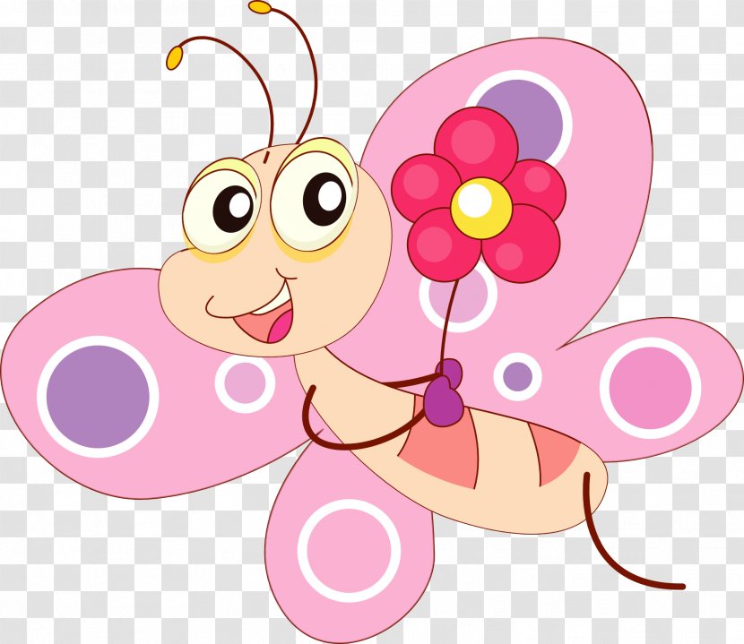 Butterfly Cartoon Clip Art - Flower - Images Transparent PNG