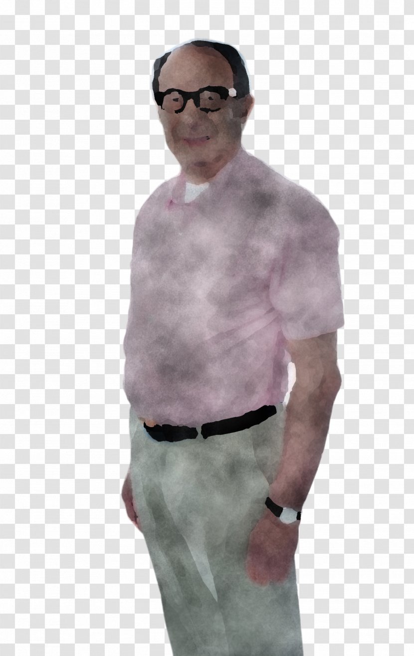 Clothing Male Standing Pink Neck - Tshirt Gentleman Transparent PNG