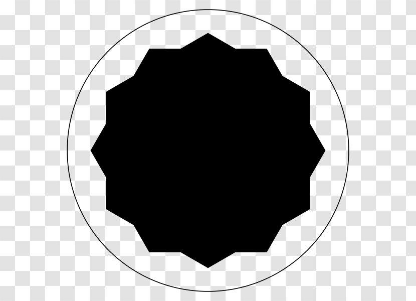 Circle Angle Leaf Silhouette Pattern - Black M - Hexagonal Screw Transparent PNG