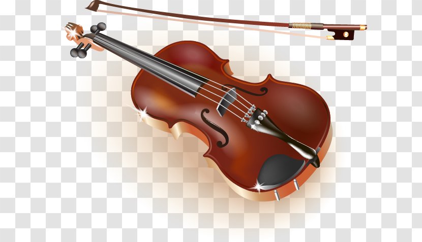 Violin Double Bass Piano Musical Instrument - Cartoon - Beautifully Hand Transparent PNG