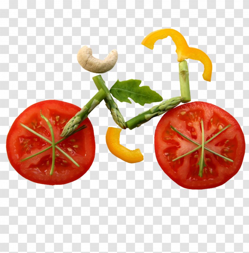 Raw Foodism Organic Food Eating Vegetable - Tomato - Fruit Bike Transparent PNG