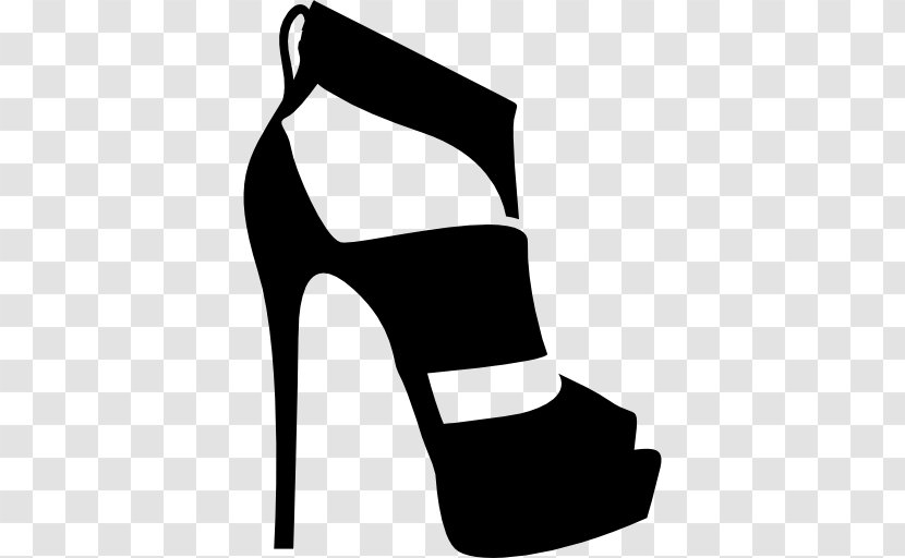 High-heeled Shoe Stiletto Heel Platform - Monochrome - Sandal Transparent PNG