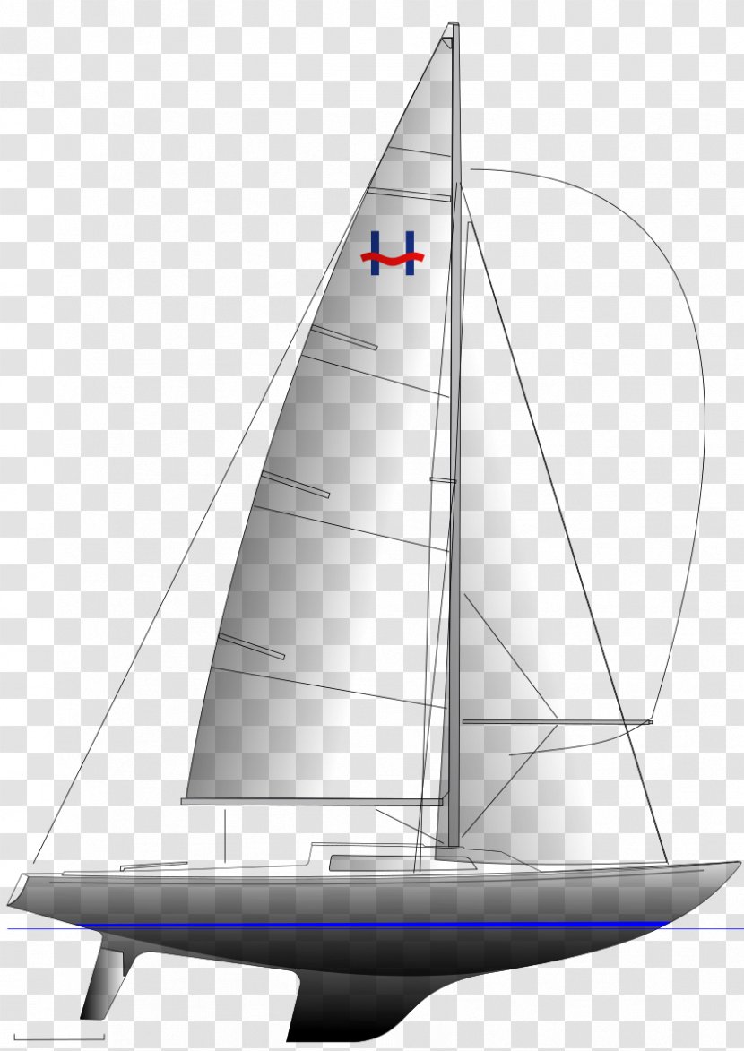 H-boat Yacht Sailing - Scow - Boat Drawing Transparent PNG