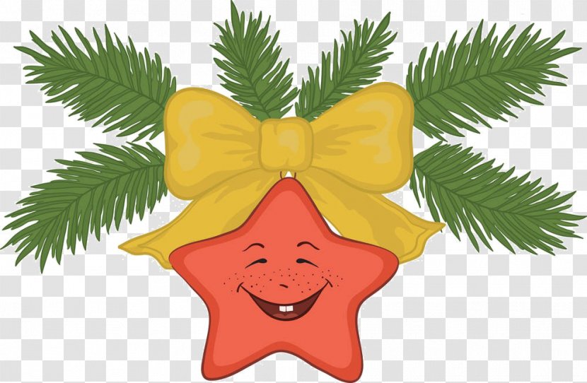 Christmas Decoration Jingle Bell Tree Clip Art - Royaltyfree - Cartoon Star Bow Transparent PNG