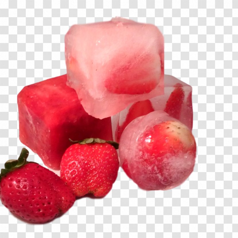 Ice Cube Strawberry Sphere - Shape - Roasting Marshmallow Transparent PNG
