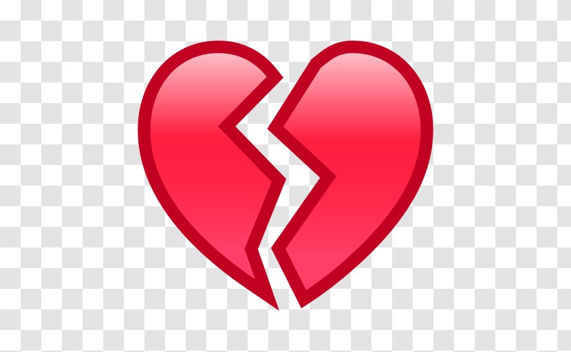 Emoji Symbol Broken Heart SMS - Silhouette Transparent PNG