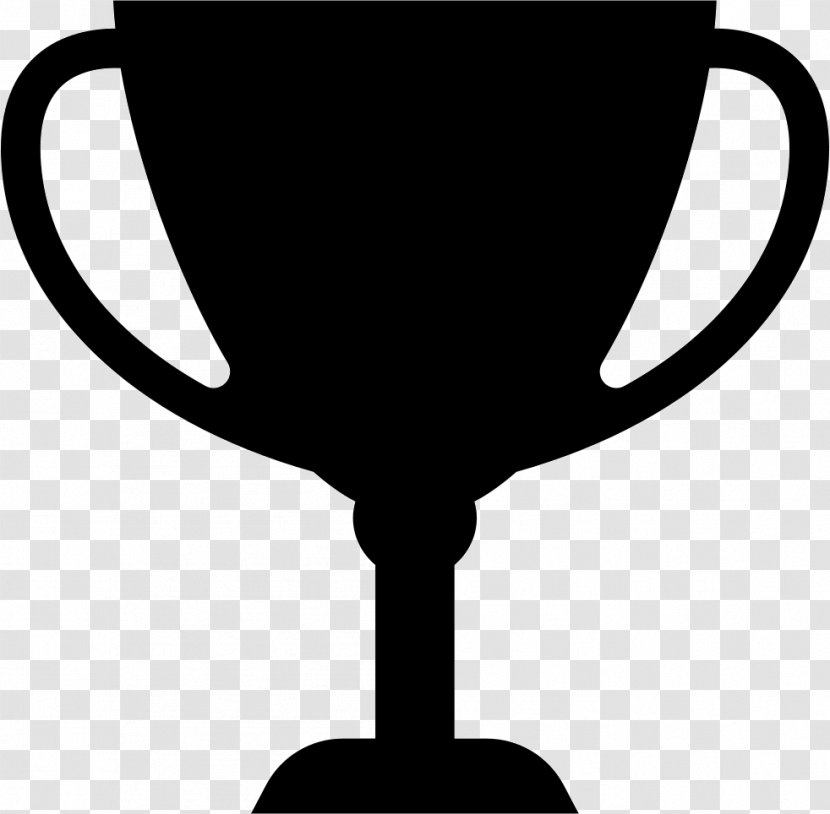 Trophy Award Silhouette Cup - Black And White Transparent PNG