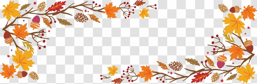 Beautiful Vector Autumn Floral Decoration - Leaf - Adobe Flash Transparent PNG