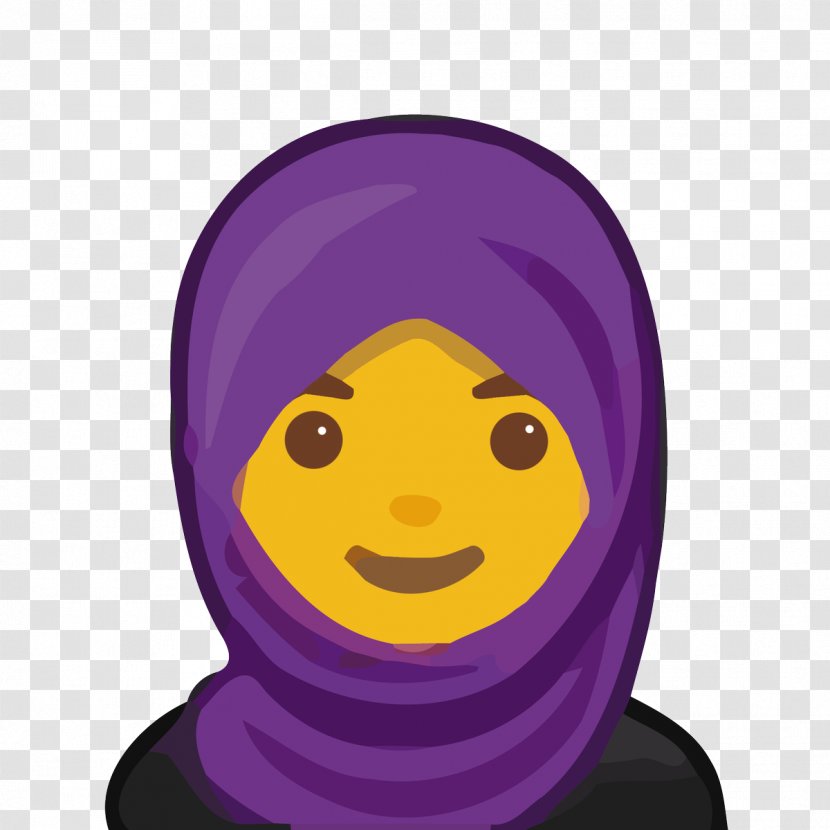 Emoji Domain Hijab Smiley Muslim - Frame - Quraan Of Transparent PNG
