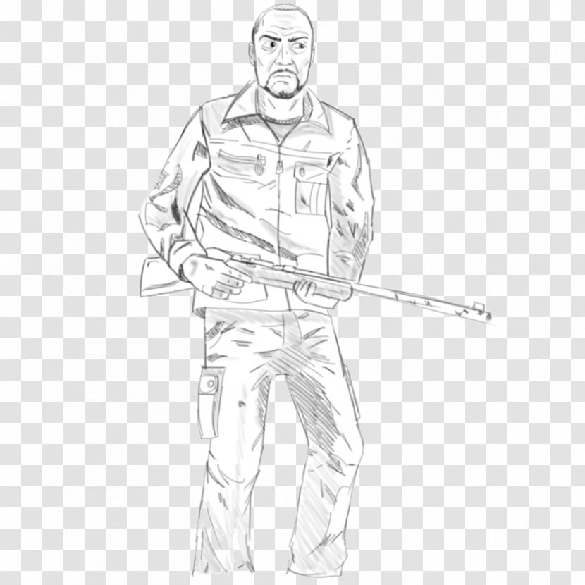 Drawing Line Art Sleeve Sketch - Joint - Walking Dead Transparent PNG