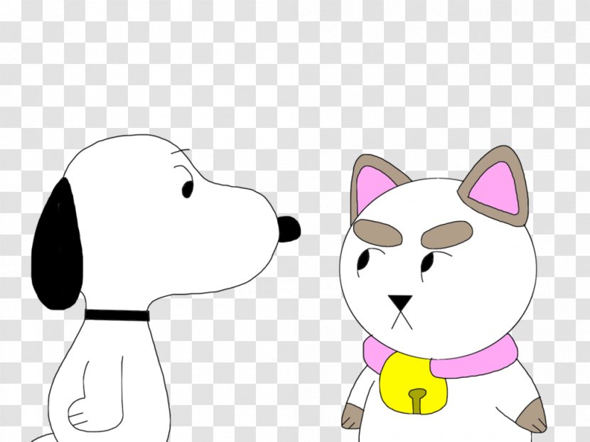 Cat Dog Kitten Puppy Whiskers - Cartoon - Peanuts Transparent PNG