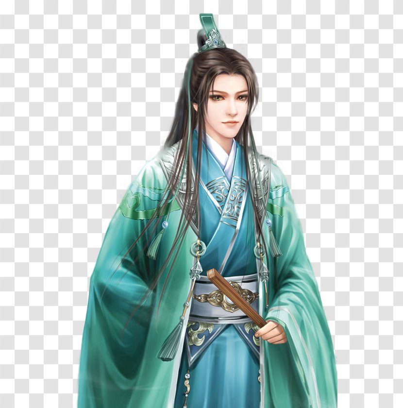 Chinese Art Man Ancient - Heart - 2 In 1 Transparent PNG