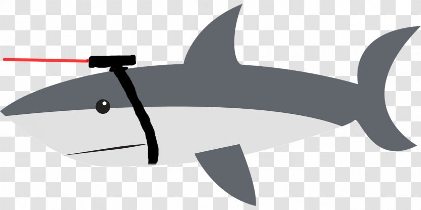 Great White Shark Clip Art - Drawing - Laser Gun Transparent PNG